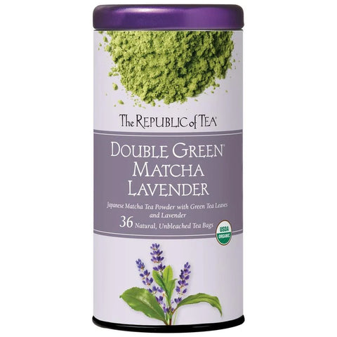 Republic of Tea Organic Double Green® Matcha Lavender Tea Bags