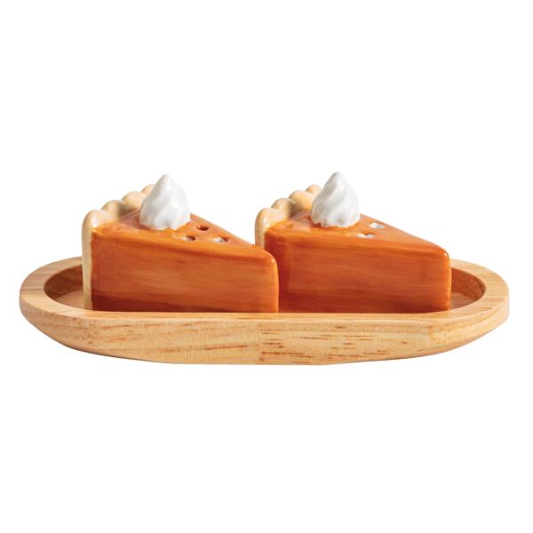 Mudpie Mini Pumpkin Pie Salt and Pepper Shaker 3pc set