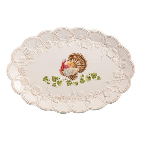 Mudpie Stoneware Turkey Platter