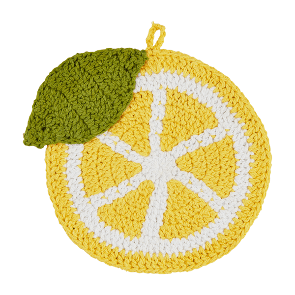 Mudpie Lemon Crochet Trivet