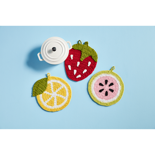 Mudpie Lemon Crochet Trivet