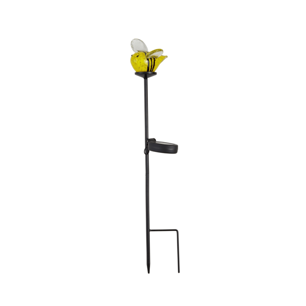 Mudpie Bee Glass Light up Garden Stake