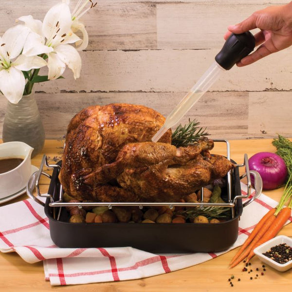 HIC Kitchen Roasting Heat Resistant Turkey Baster and Meat Marinade