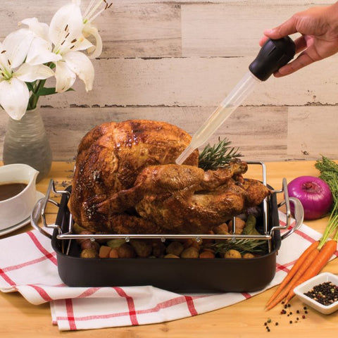 HIC Kitchen Roasting Heat Resistant Turkey Baster and Meat Marinade