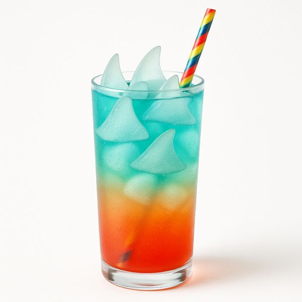 HIC Kitchen Silicone Shark Fin Ice Tray, Set of 2