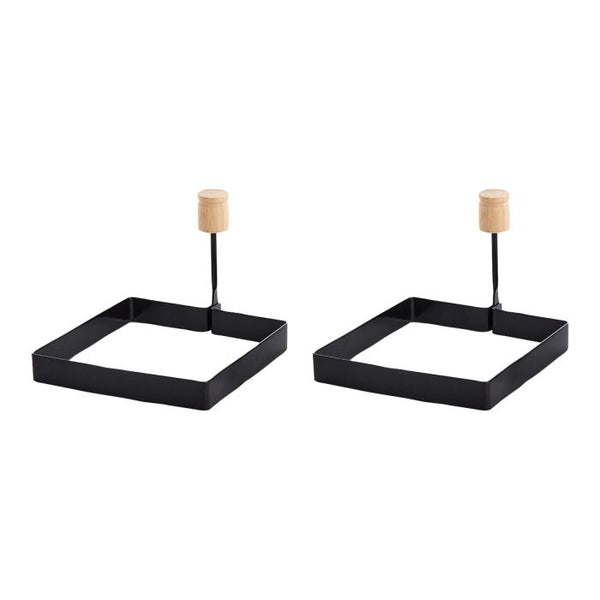 HIC Kitchen Non-Stick Square Eggs Rings, Set of 2