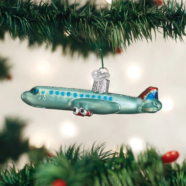 Old World Christmas Passenger Plane Ornament