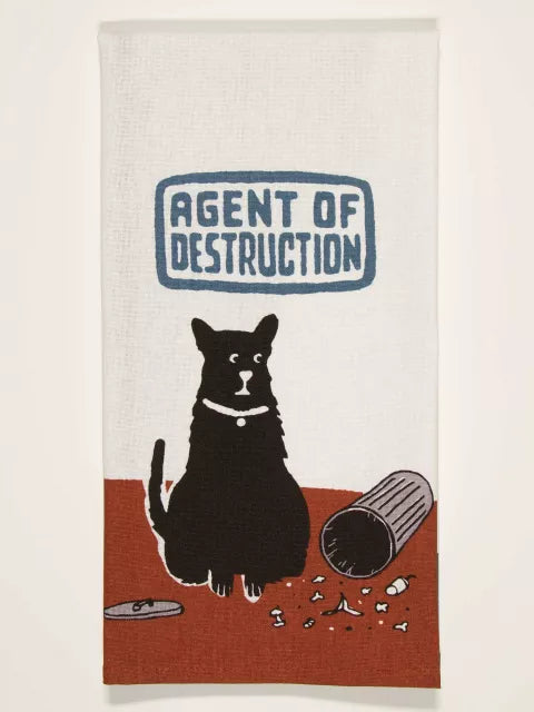 Blue Q Agent of Destruction Dish Towel