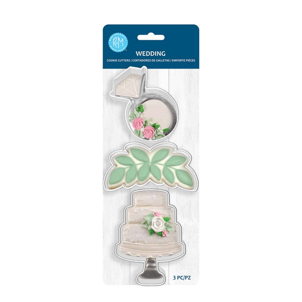 R&M Wedding 3 PC Cookie Cutter Set