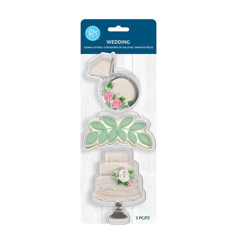 R&M Wedding 3 PC Cookie Cutter Set