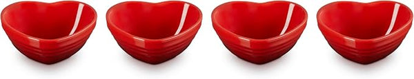 Le Creuset Red Heart Pinch Bowls 4 Pack