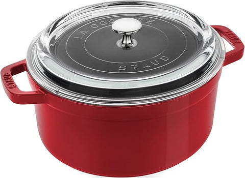 Staub 4Qt Glass Cocotte Cherry Dutch Oven (In Store Pickup Only)