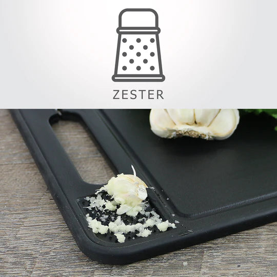 Reston Lloyd Black Cutting Board/Defroster/Zester/Knife Sharpener