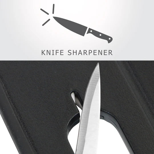 Reston Lloyd Black Cutting Board/Defroster/Zester/Knife Sharpener