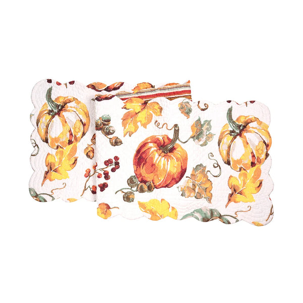 C&F Home Watercolor Pumpkin Table Runner