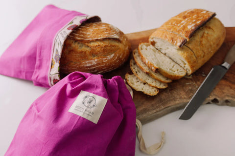 Bee's Wrap Magenta Beeswax Reusable Artisan Bread Bag