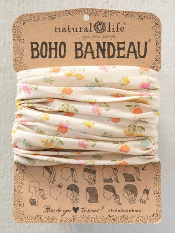 Natural life Full Boho Bandeau® Headband Floral Pastel