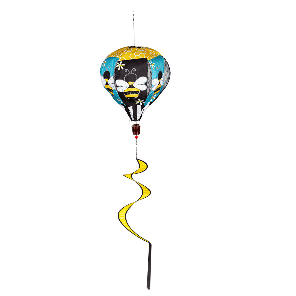 EG Buzzing Bee Burlap Balloon Spinner