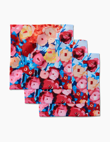 Geometry Strawberry Basket Dishcloth Set of 3