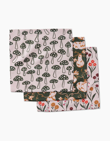 Geometry Dish Cloth Woodland Trail 3 Pack