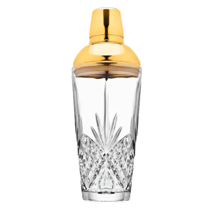 Godinger Dublin Crystal Martini Shaker Gold Cap