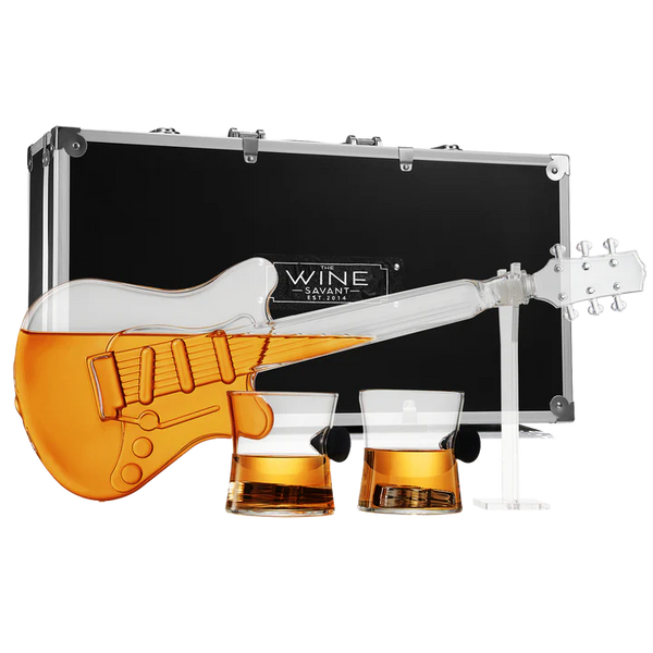The Wine Savant Electric Guitar Whiskey & Wine Decanter