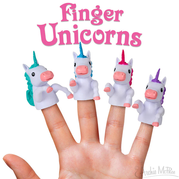 Archie McPhee Finger Unicorns Sold Individually Assorted