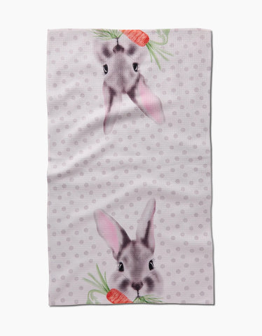 Geometry Polka Dot Bunny Tea Towel