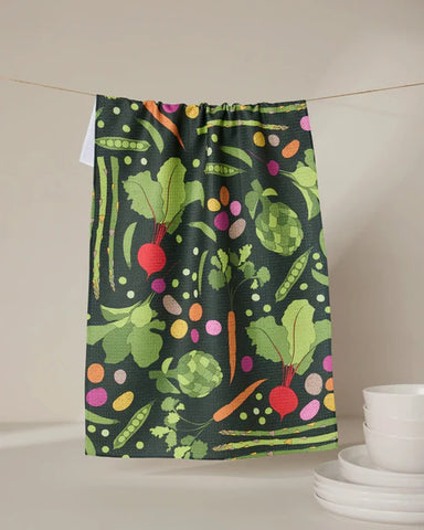 Geometry Spring Sprout Tea Towel