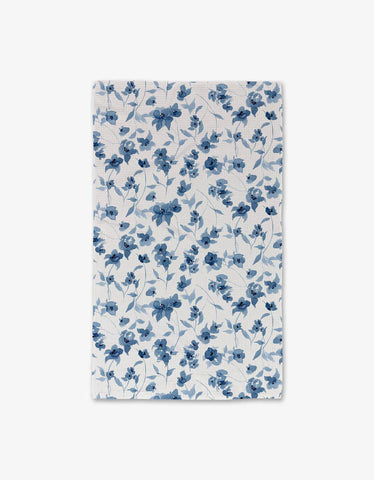 Geometry Blue Floral Luxe Towel