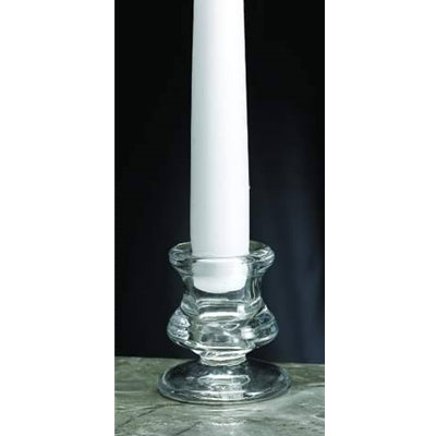 Biedermann & Sons Small Plain Glass Taper Candle Holder