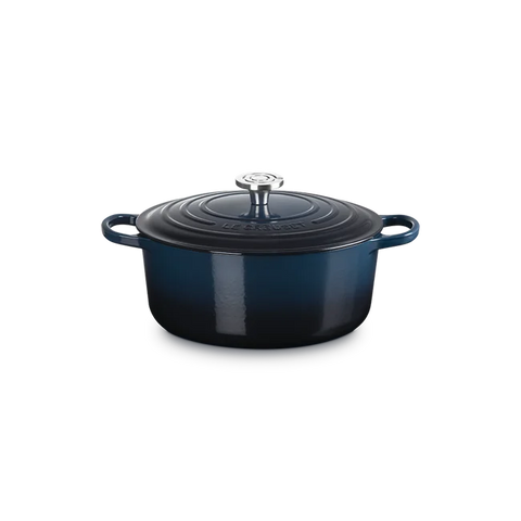 Le Creuset Signature Round Dutch Oven 7.25Qt Nuit Crucible S/S