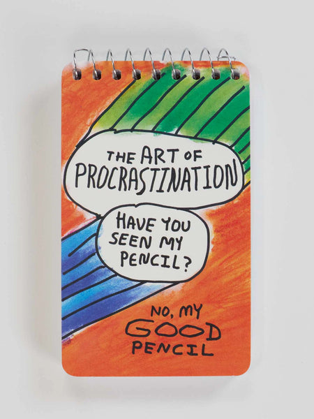 Blue Q The Art Of Procrastination Have You Seen My Pencil? 3x5 Spiral Notebook