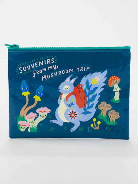 Blue Q Souvenirs From My Mushroom Trip Zipper Pouch