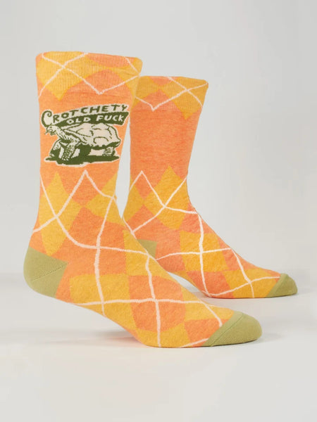 Blue Q Crotchety Old Fuck M-crew Socks