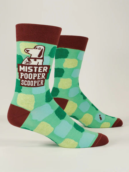 Blue Q Mister Pooper Scooper M-Crew Socks