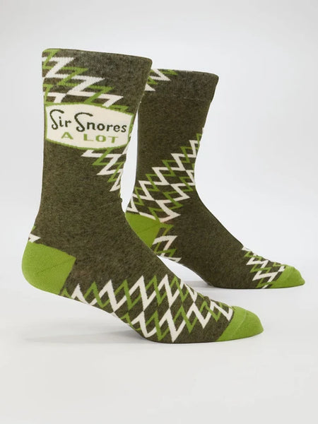 Blue Q Sir Snores A Lot Men's Crew Socks