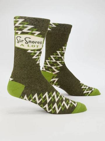 Blue Q Sir Snores A Lot Men's Crew Socks