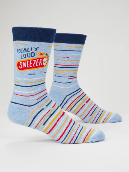 Blue Q Really Loud Sneezer M-Crew Socks