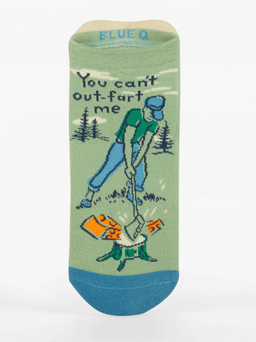 Blue Q Out Fart me Sneaker Socks