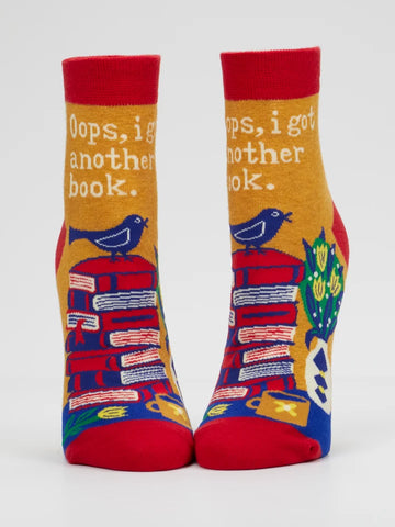Blue Q Oops, I Got Another Book. W-Ankle Socks