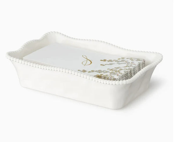 Certified International Perlette Cream Hw Melamine Guest Napkin Holder