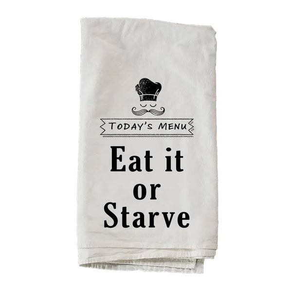 Kendrick Home Eat It or Starve Dish Towel