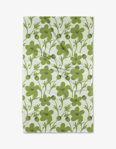 Geometry Blooming Blossoms Tea Towel