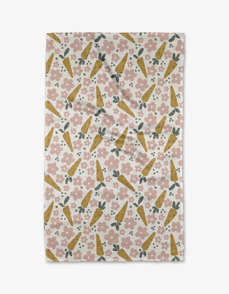 Geometry Carrot Patch Tea Towel
