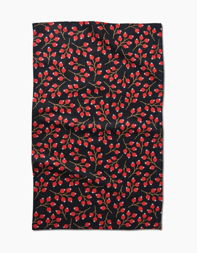 Geometry Christmas Berries Tea Towel