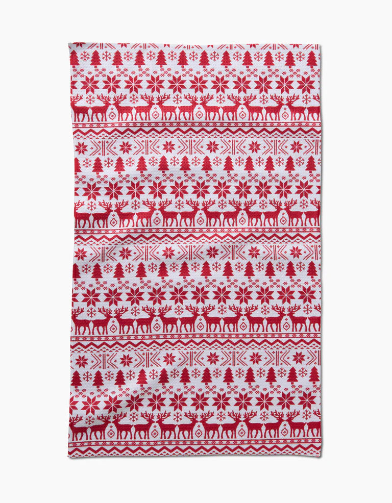 Geometry Christmas Jumper Tea Towel