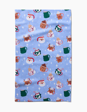 Geometry Christmas Mugs Tea Towel