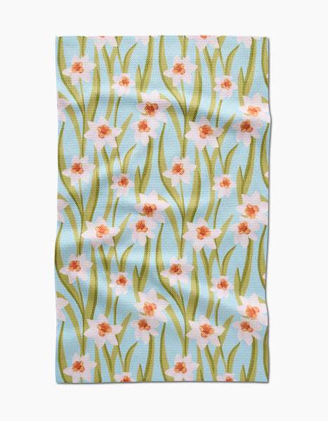 Geometry Daffodil Sky Tea Towel