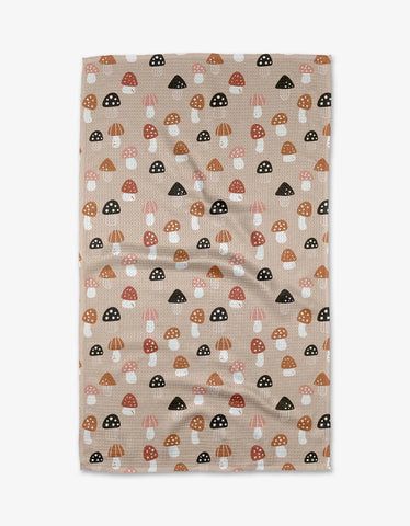 Geometry Mushroom Harvest Tea Towel